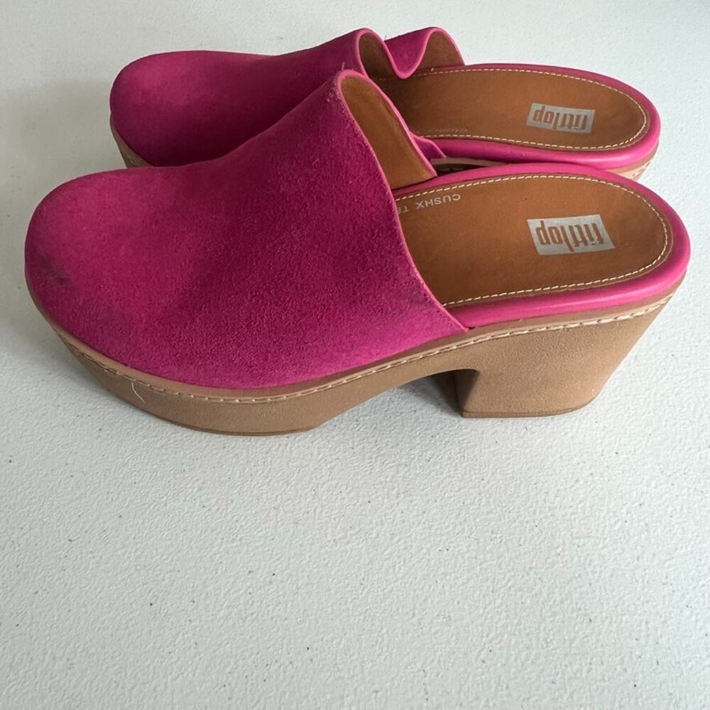 Fitflop Hot Pink Suede Mules Size 5 - Picture 7 of 13
